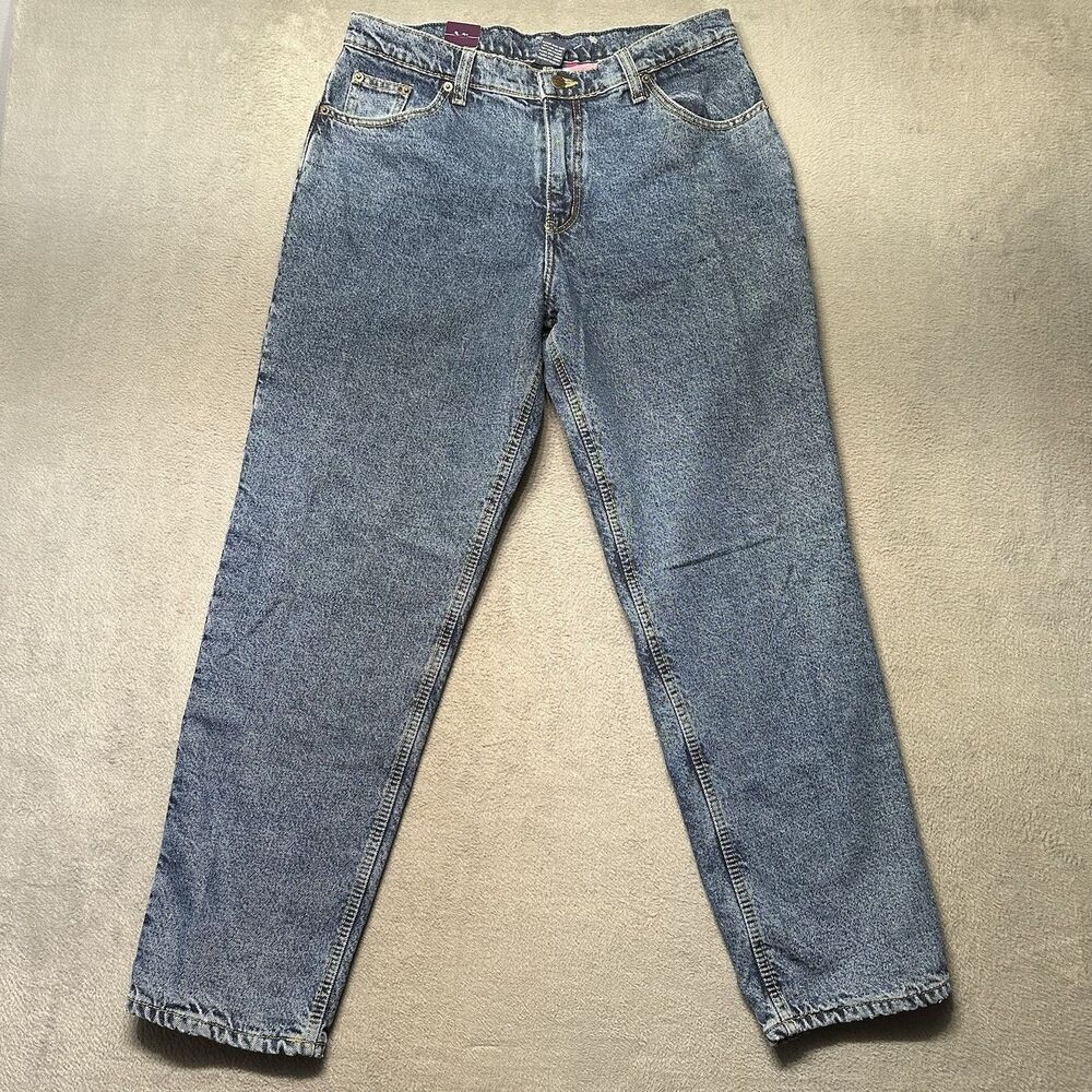 RK Brand Womens 14X31 Relaxed Straight Leg Flannel Lined Jeans Blue Denim NWT